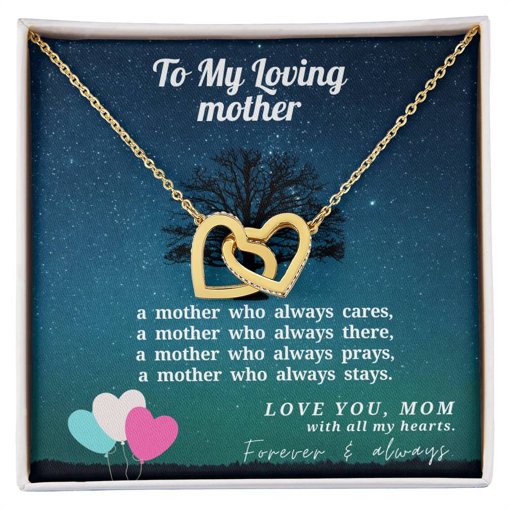 Best Gift For Loving Mother - Best Gift For Christmas Interlocking Hearts Necklace