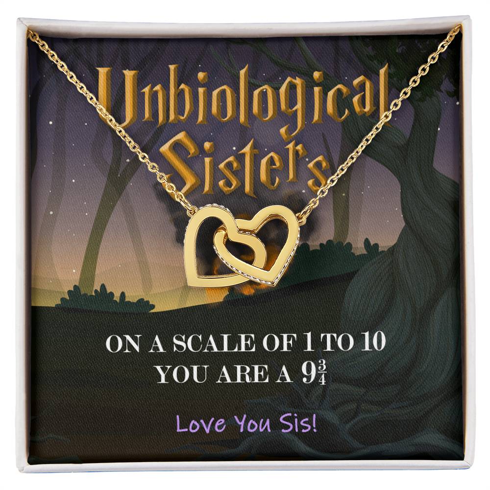 Unbiological Sisters - On A Scale - Necklace Interlocking Hearts Necklace