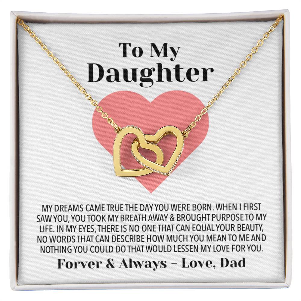 Daughter Of My Dreams Necklace Interlocking Hearts Necklace