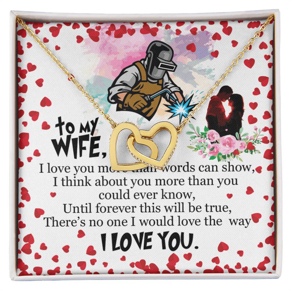 Welder'S Wife - Interlocking Heart Necklace Interlocking Hearts Necklace