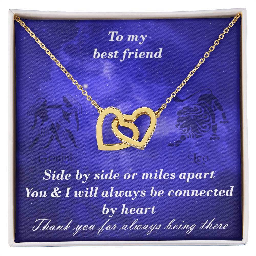 Gemini To Leo Best Friend Interlocked Hearts Necklace Interlocking Hearts Necklace