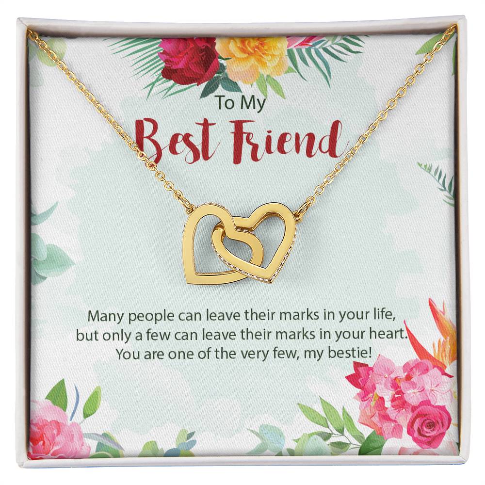Best Friend Double Hearts Necklace Interlocking Hearts Necklace