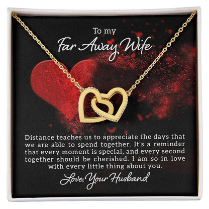 To My Wife Necklace Anniversary Gift For Wife Birthday Gift For Wife Gift For Wife Necklace For Wife Gift For Wife Birthday Interlocking Hearts Necklace