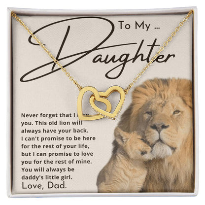Daddy'S Little Girl Interlocking Hearts Necklace