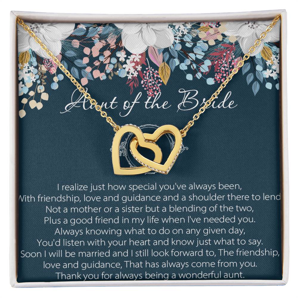 Aunt Of Bride Gift Aunt Of The Bride Necklace Aunt Interlocking Hearts Necklace Wedding Giftaunt Gift For Your Wedding Wedding Gift Aunt
