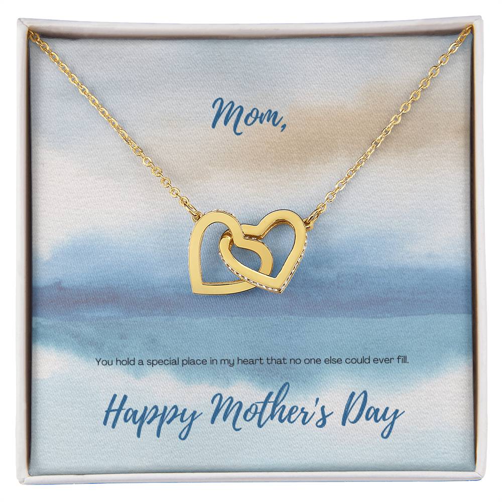 You Hold A Special Place - Mother'S Day Two Hearts Necklace Interlocking Hearts Necklace