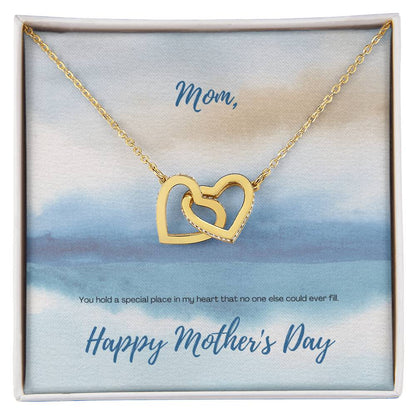 You Hold A Special Place - Mother'S Day Two Hearts Necklace Interlocking Hearts Necklace