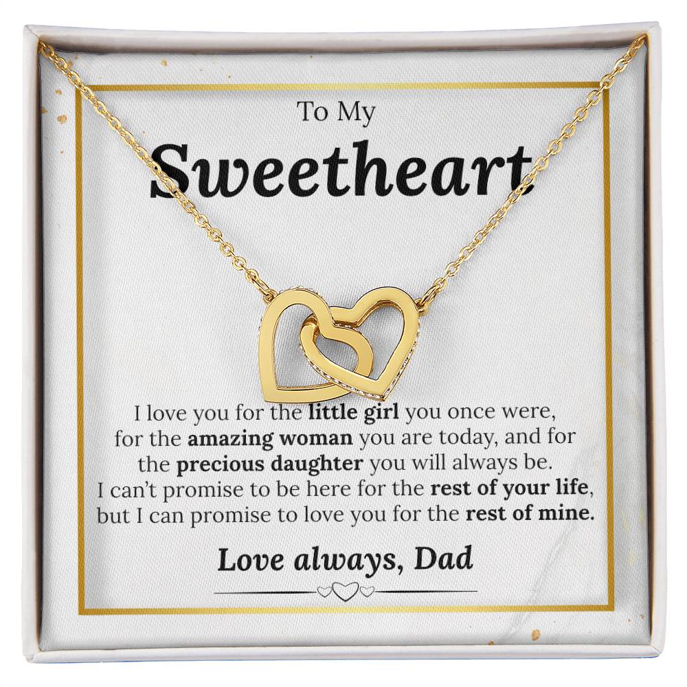 Daughter Necklace Gift From Dad Interlocking Hearts Necklace