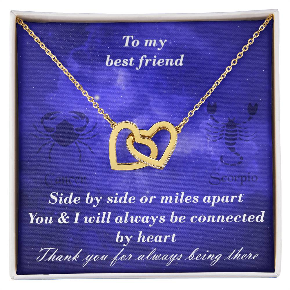 Cancer To Scorpio Best Friend Interlocked Hearts Necklace Interlocking Hearts Necklace