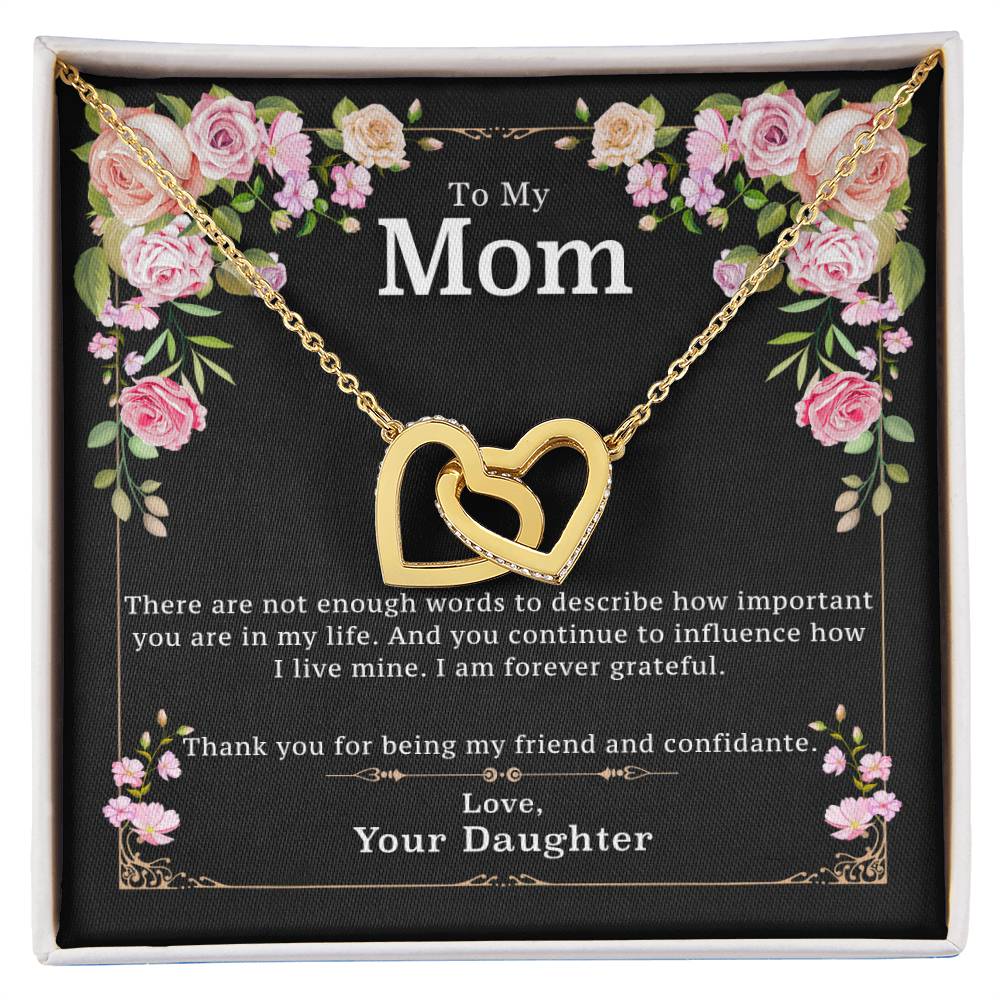 Forever Grateful Necklace Interlocking Hearts Necklace