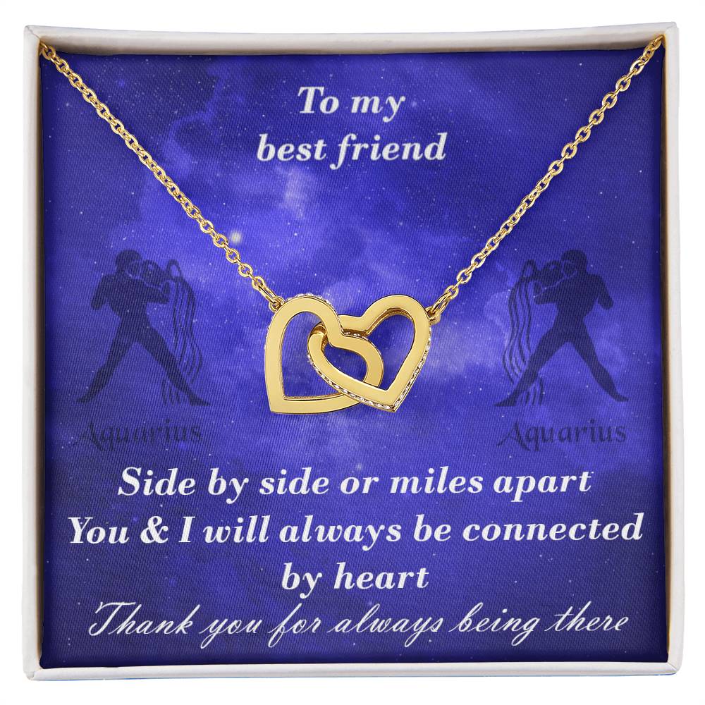 Aquarius To Aquarius Best Friend Interlocked Hearts Necklace Interlocking Hearts Necklace