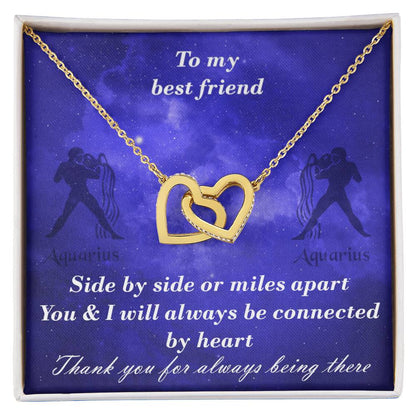 Aquarius To Aquarius Best Friend Interlocked Hearts Necklace Interlocking Hearts Necklace