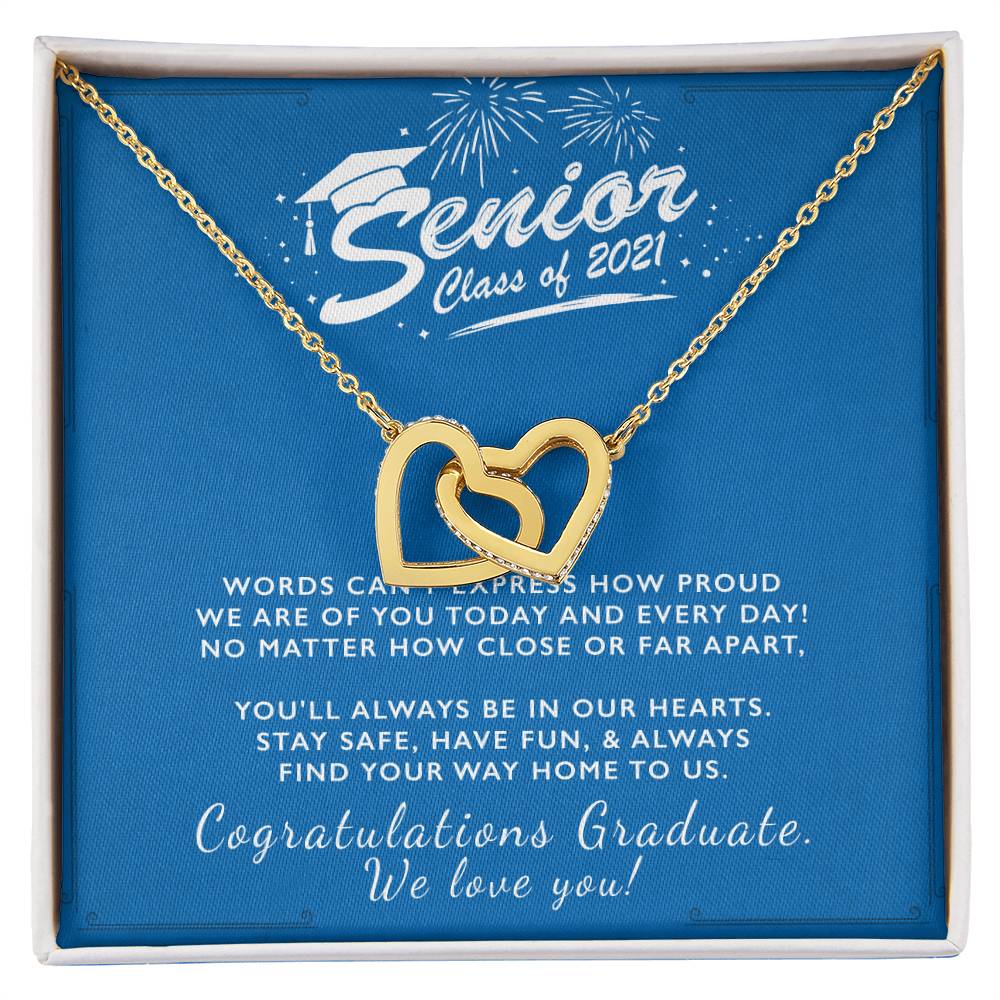 Forever Heart Senior Interlocking Hearts Necklace