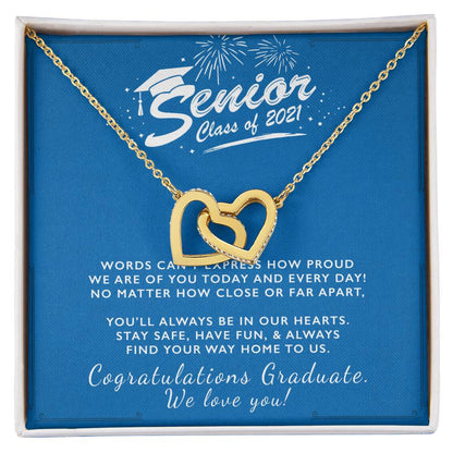Forever Heart Senior Interlocking Hearts Necklace