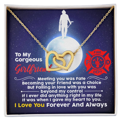 Firefighter'S Girlfriend - Interlocking Heart Necklace Interlocking Hearts Necklace