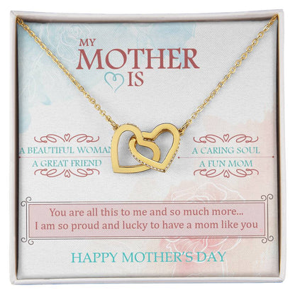 You Are The World To Me And More - Interlocked Hearts Interlocking Hearts Necklace