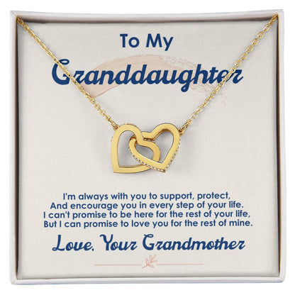 Collection Granddaughter - Every Step Of Your Life - Necklace Interlocking Hearts Necklace
