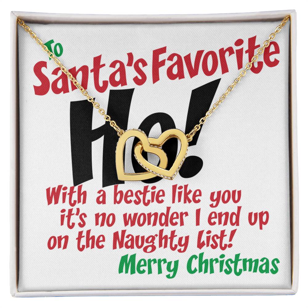 Favorite Ho Bestie Interlocking Hearts Necklace