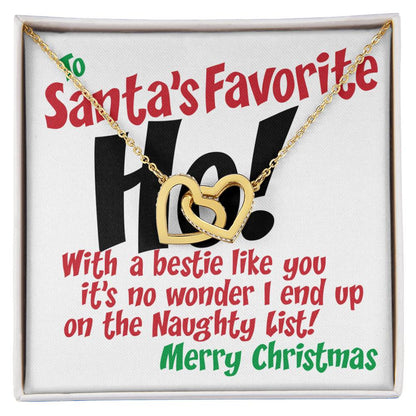 Favorite Ho Bestie Interlocking Hearts Necklace