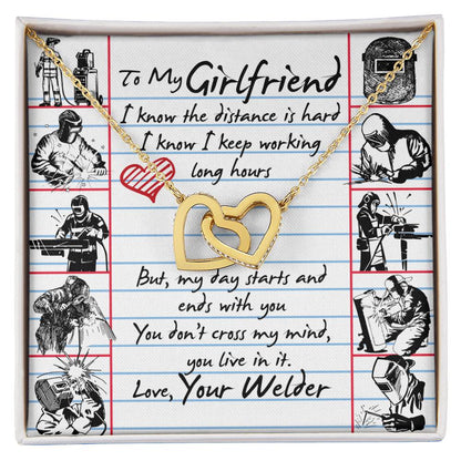 Welder'S Girlfriend - Interlocking Heart Necklace Interlocking Hearts Necklace