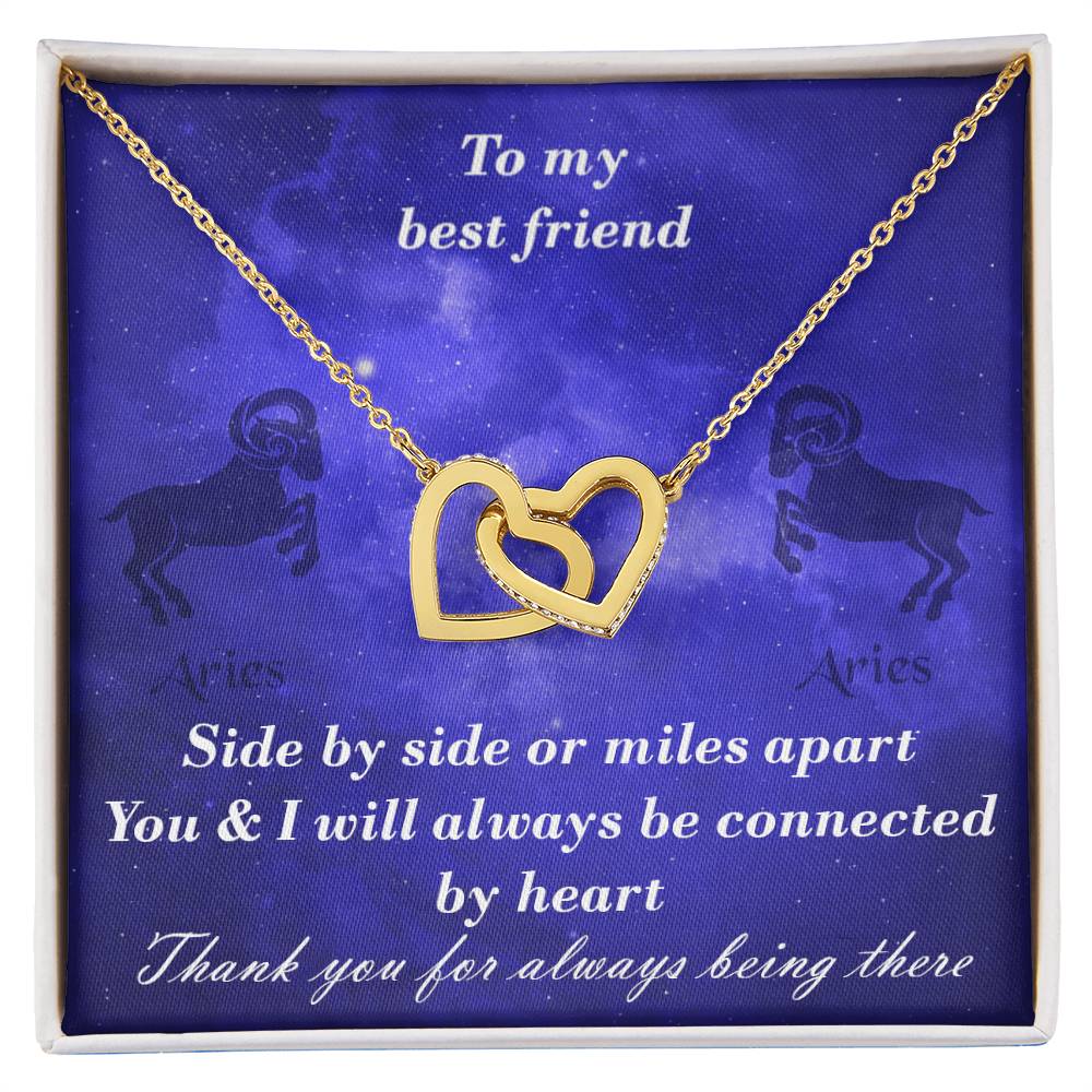 Aries To Aries Best Friend Interlocked Hearts Necklace Interlocking Hearts Necklace