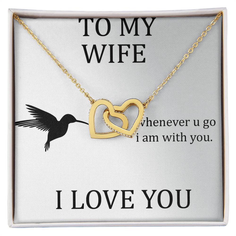 Cool Gift For My Wife Interlocking Hearts Necklace