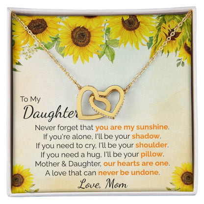 You Are My Sunshine Interlocking Hearts Interlocking Hearts Necklace