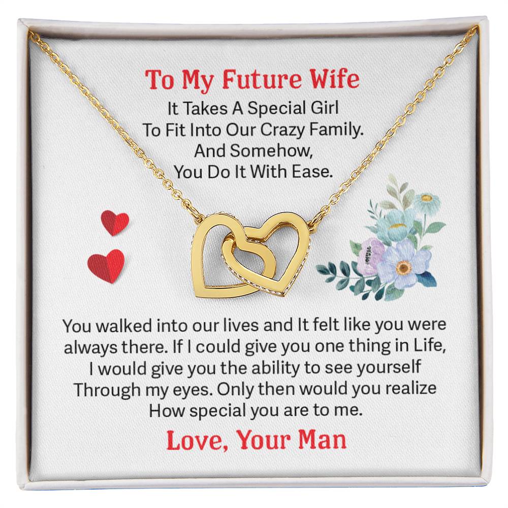Gift For Future Wife - Interlocking Heart Necklace Interlocking Hearts Necklace