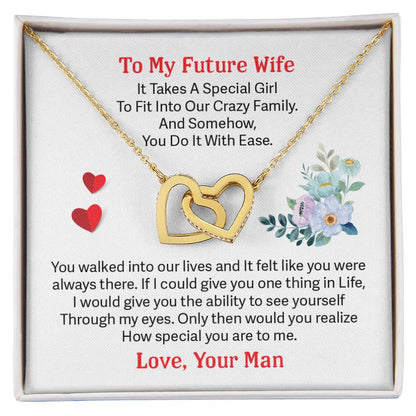 Gift For Future Wife - Interlocking Heart Necklace Interlocking Hearts Necklace