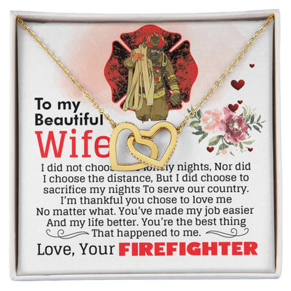 Firefighter'S Wife - Interlocking Heart Necklace Interlocking Hearts Necklace