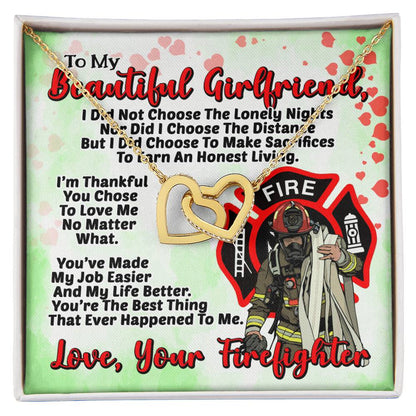 Firefighter'S Girlfriend- Interlocking Heart Necklace Interlocking Hearts Necklace