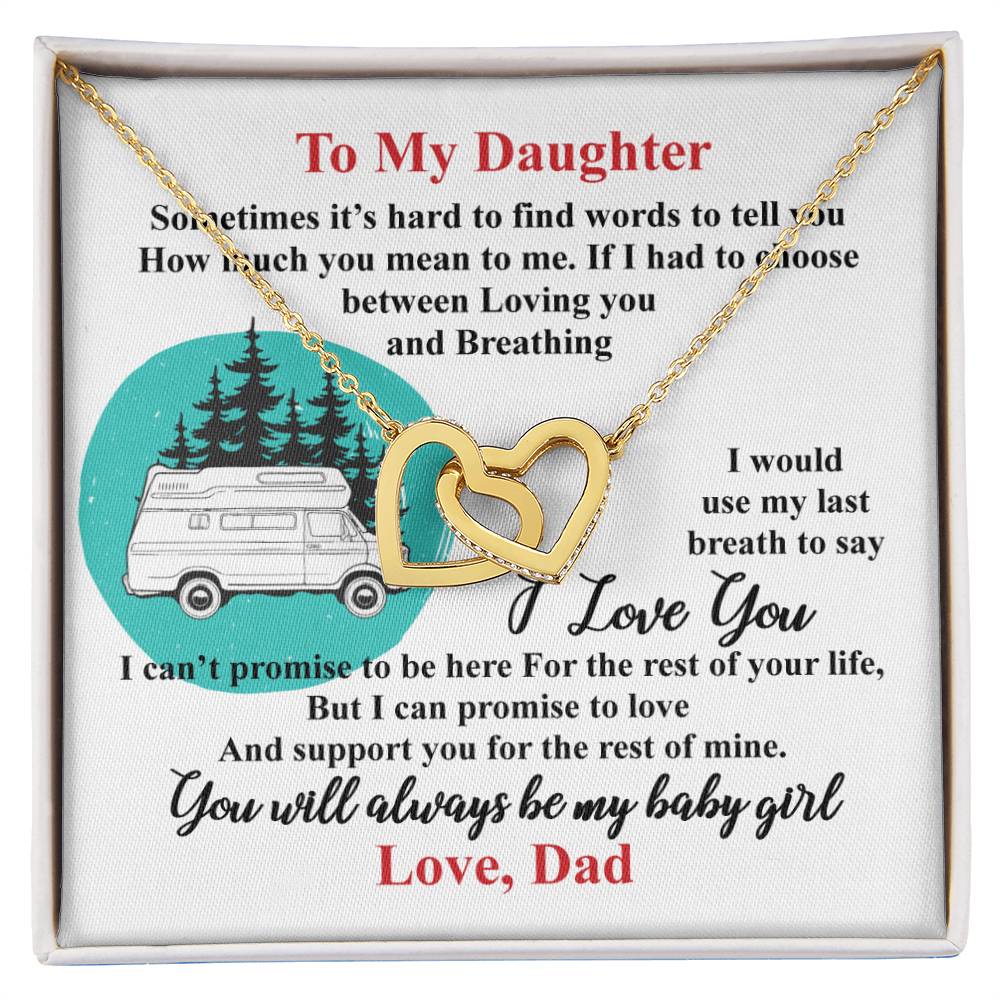 Gift For Daughter - Interlocking Heart Necklace Interlocking Hearts Necklace