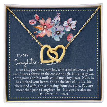 Gift For Daughter In Law Interlocking Hearts Necklace