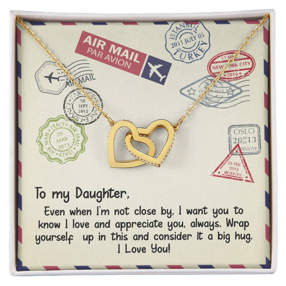 Gift For Daughter - Interlocking Heart Necklace Interlocking Hearts Necklace