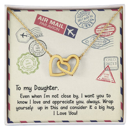 Gift For Daughter - Interlocking Heart Necklace Interlocking Hearts Necklace