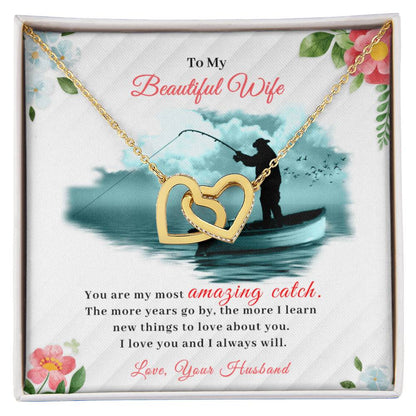 Gift For Fisherman'S Wife Interlocking Hearts Necklace