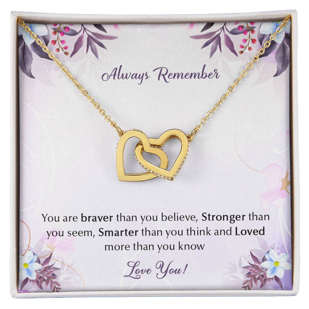 Always Remember Interlocking Hearts Necklace