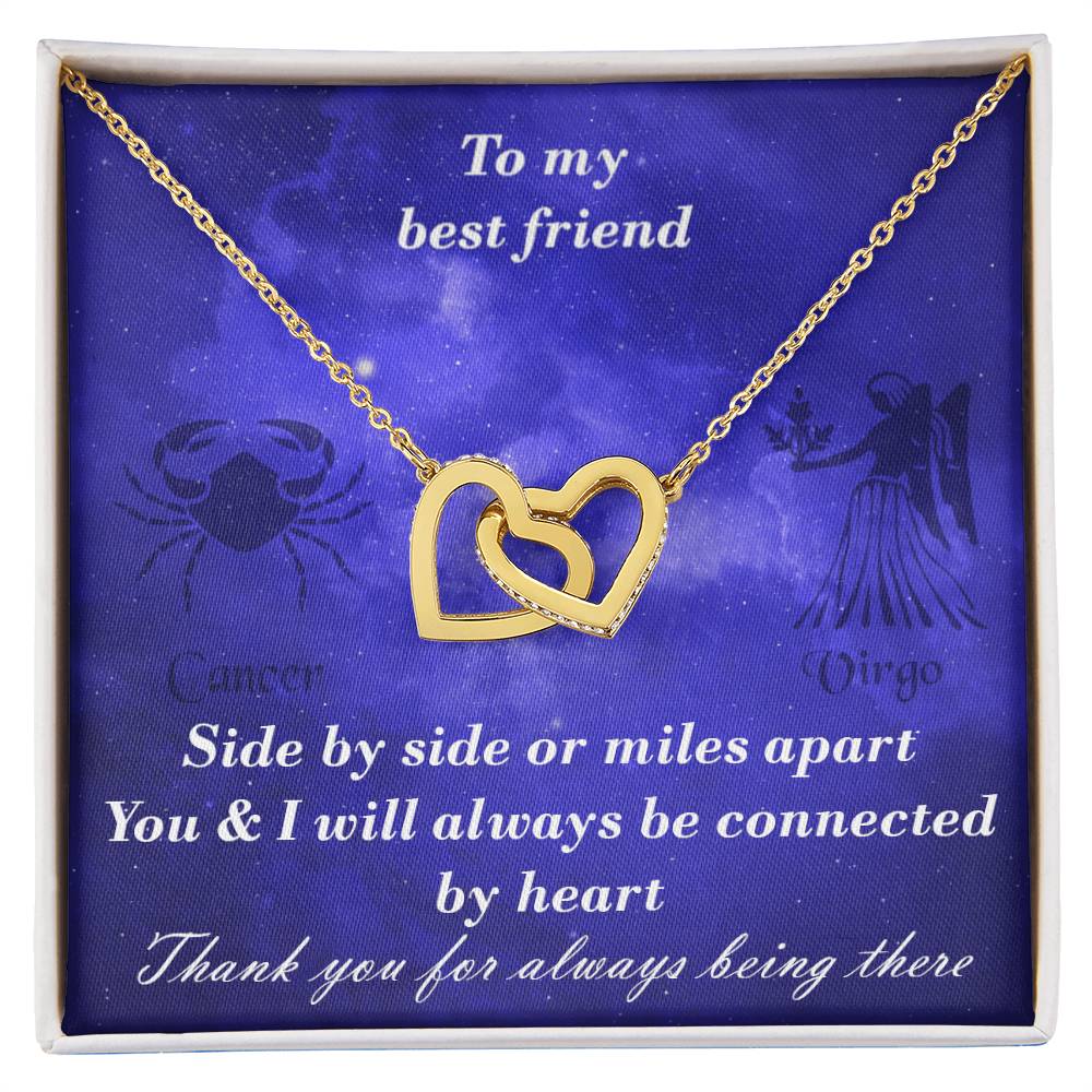 Cancer To Virgo Best Friend Interlocked Hearts Necklace Interlocking Hearts Necklace