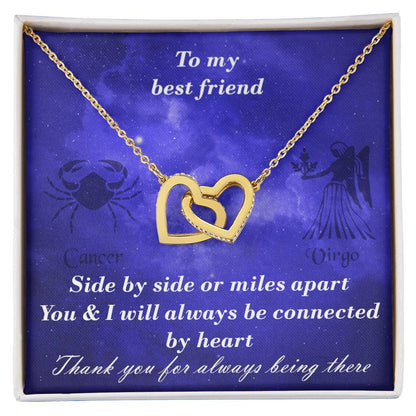 Cancer To Virgo Best Friend Interlocked Hearts Necklace Interlocking Hearts Necklace