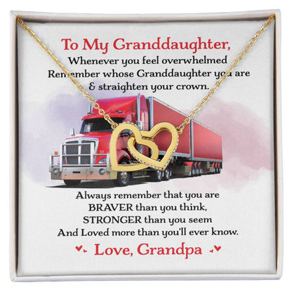 Trucker'S Granddaughter - Interlocking Heart Necklace Interlocking Hearts Necklace