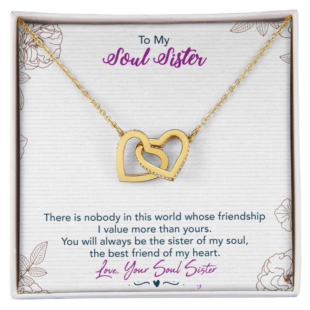 Best Friends Interlocking Hearts Necklace