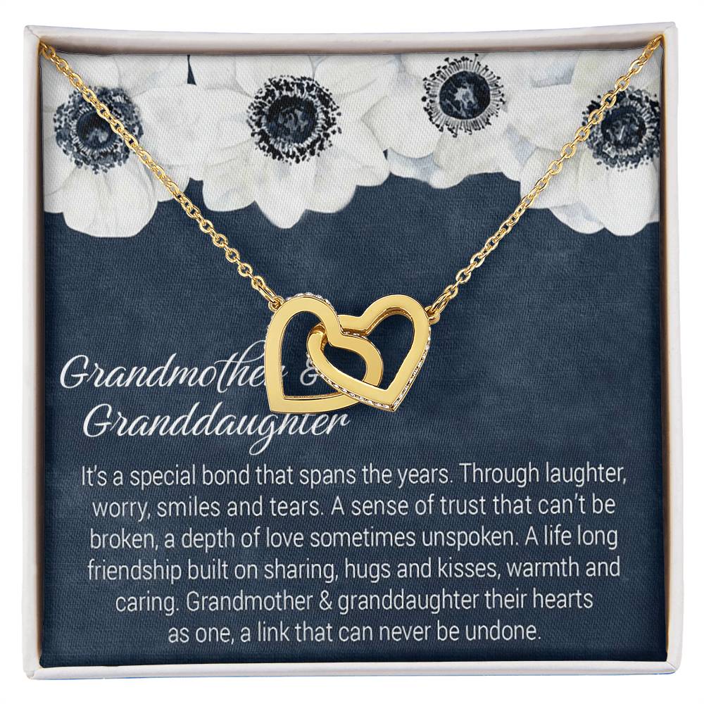 Gift For Granddaughter - Special Bond Necklace Interlocking Hearts Necklace