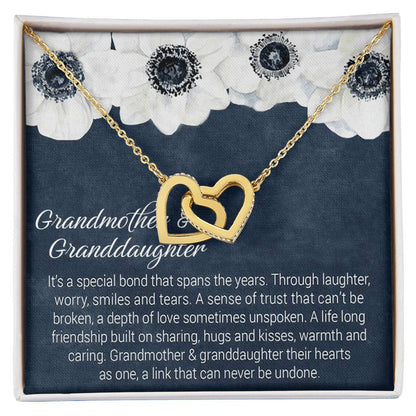 Gift For Granddaughter - Special Bond Necklace Interlocking Hearts Necklace