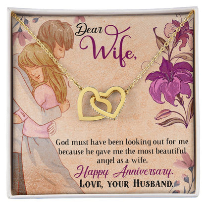 Dear Wife Interlocking Hearts Necklace