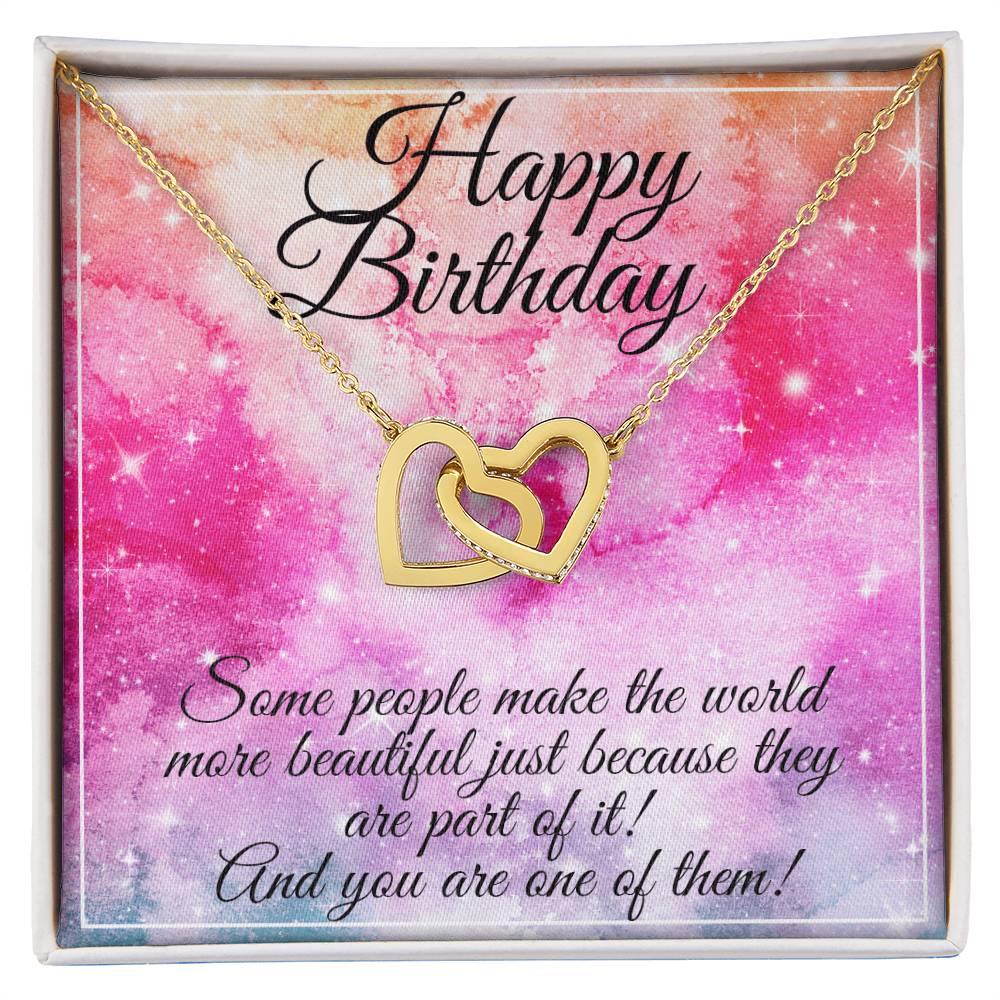 Two Hearts Necklace Interlocking Hearts Necklace