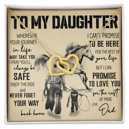 Gift For Daughter - Interlocking Hearts Necklace