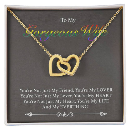 You'Re Not Just My Friend Interlocking Hearts Necklace