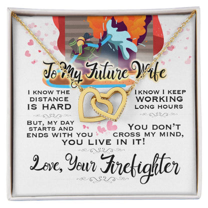 Firefighter'S Future Wife - Interlocking Heart Necklace Interlocking Hearts Necklace