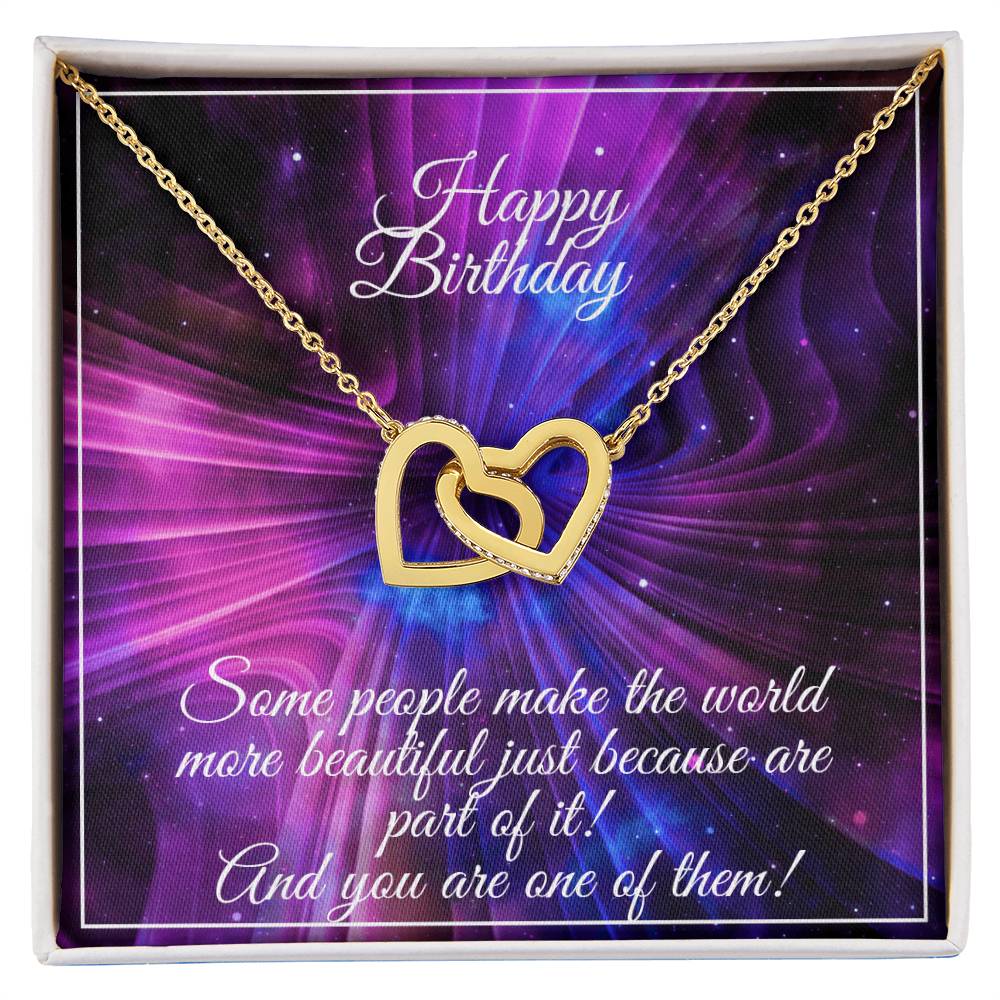 Two Hearts Necklace Interlocking Hearts Necklace