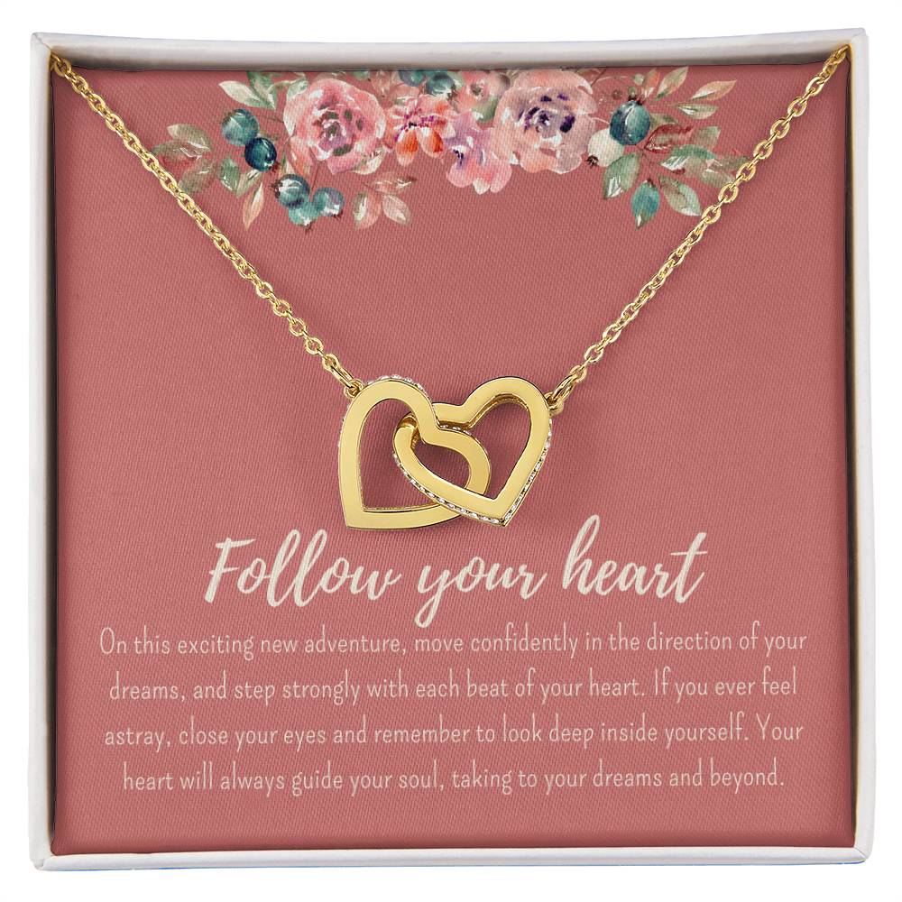 Follow Your Heart Necklace Interlocking Hearts Necklace
